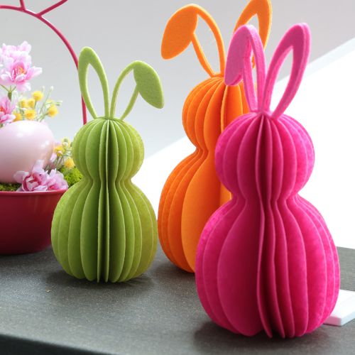 Itens Coelho decorativo de feltro para pendurar, perfeito para decoração de primavera, 20 cm, 4 peças