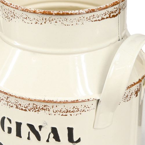 Itens Jarro Decoração Metal &quot;Original 1982&quot; Creme Ferrugem H16cm 2pçs