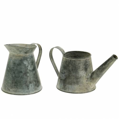 Floristik24 Jarro de castiçal aspecto antigo H12/9cm 2 peças