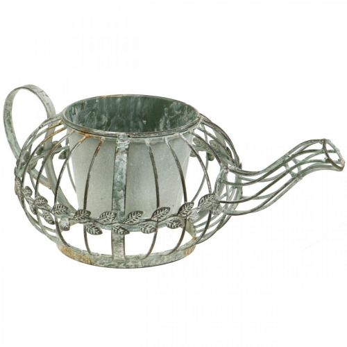Vaso de café decorativo vaso de metal para plantar L15,5cm Ø11,8cm