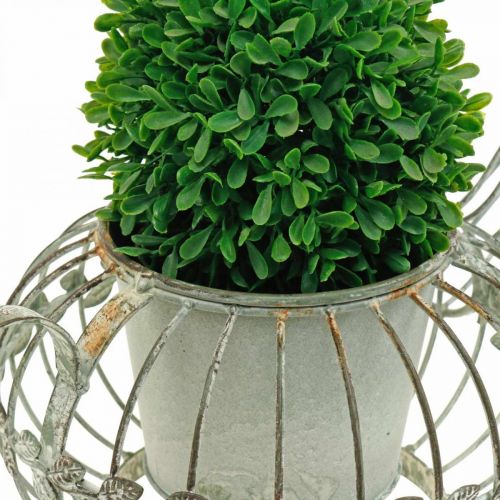 Floristik24 Vaso de café decorativo vaso de metal para plantar L15,5cm Ø11,8cm
