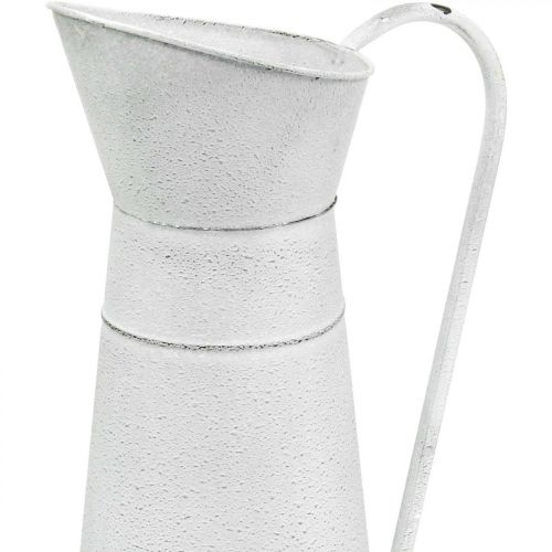 Floristik24 Jarro decorativo jarro de metal rústico branco Ø16,5cm A 41cm