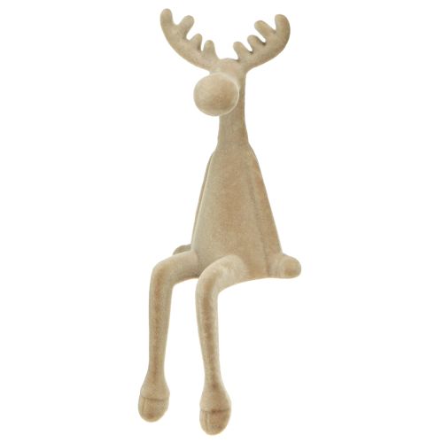 Elk flocado borda sitter marrom 31 cm 3 peças
