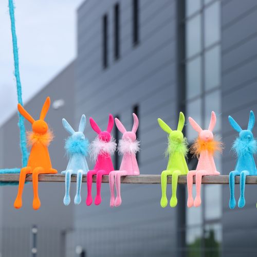 Itens Coelhinhos da Páscoa para prateleira, decorativos para sala de estar, decoração de Páscoa, para sentar, 36 cm, 2 peças