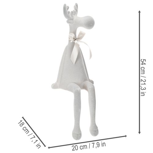 Rena de Natal de pernas compridas, para decoração de prateleira, 54 cm | Floristik24.pt