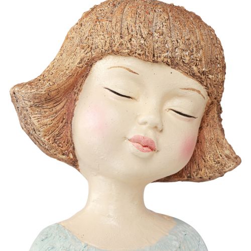 Floristik24 Figura de jardim Edge Seater menina sentada colorida 52 cm