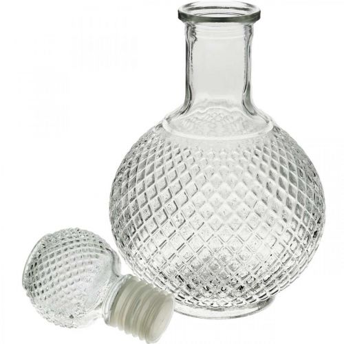 Floristik24 Jarra de uísque com tampa jarra de vidro H24cm