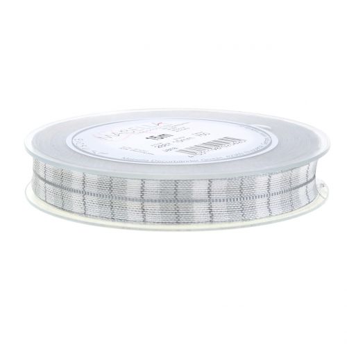 Floristik24 Verifique a fita cinza 15mm 15m