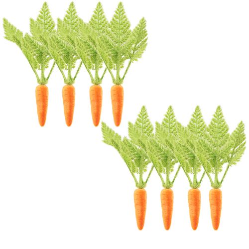 Itens Cenoura decoração cenouras flocadas laranja verde Alt.23cm 8 unid.