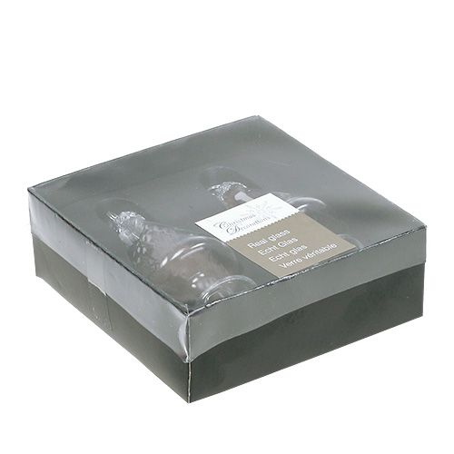 Floristik24 Porta-cartões de vidro com mola 4cm x 8cm transparente 2pcs