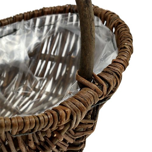 Floristik24 Cesta de batata 32cm com folha natural