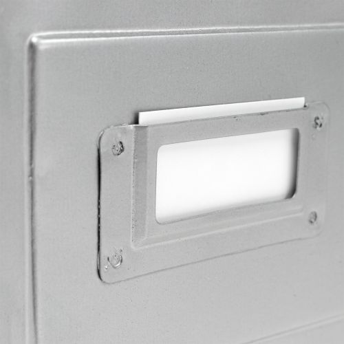 Floristik24 Floreira caixa de metal com letreiro 12x12x10,5cm