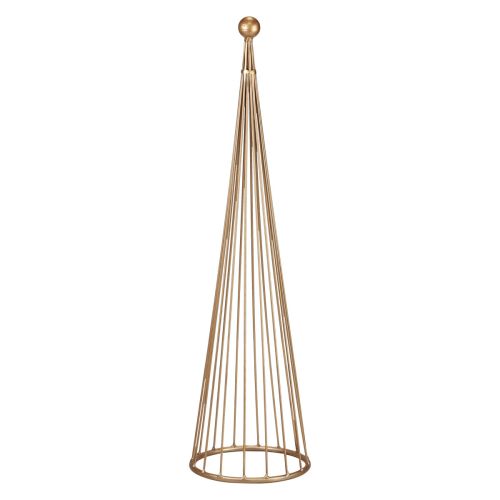 Decoração de metal para árvore de Natal cones dourados Alt.62/83cm conjunto de 2