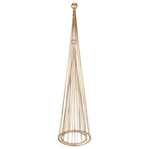 Floristik24 Decoração de metal para árvore de Natal cones dourados Alt.62/83cm conjunto de 2