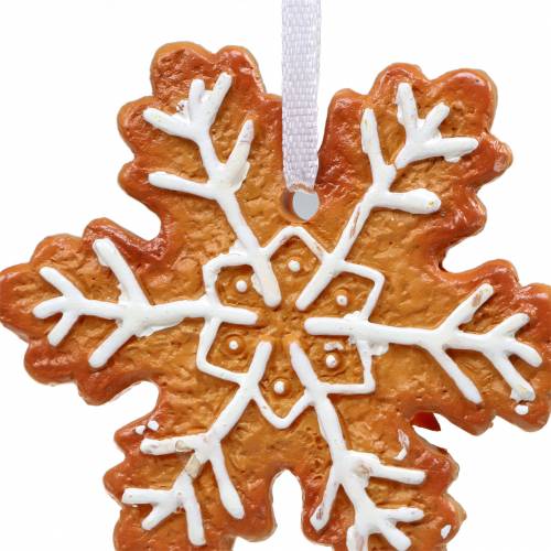 Floristik24 Decoração da árvore de Natal biscoito floco de neve 12 unidades