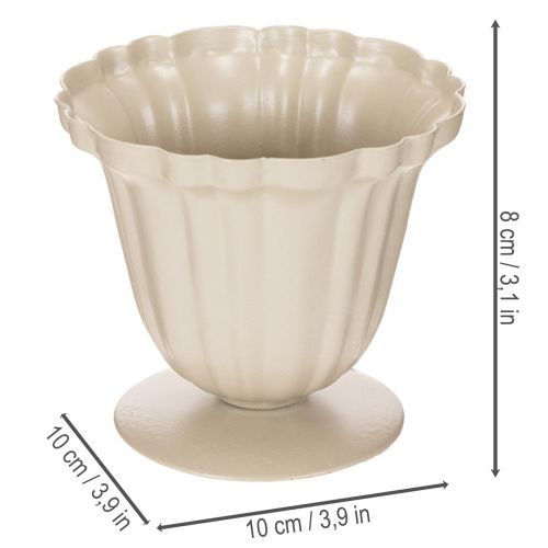 Tigela decorativa, troféu cor creme, pequena, 10 cm | Floristik24.pt