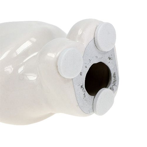 Floristik24 Figura de cerâmica Nicholas 11cm branco, prata 8pcs