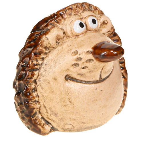 Figura de decoração de ouriço de cerâmica, decoração de outono, pintada à mão, H7cm, 3 peças