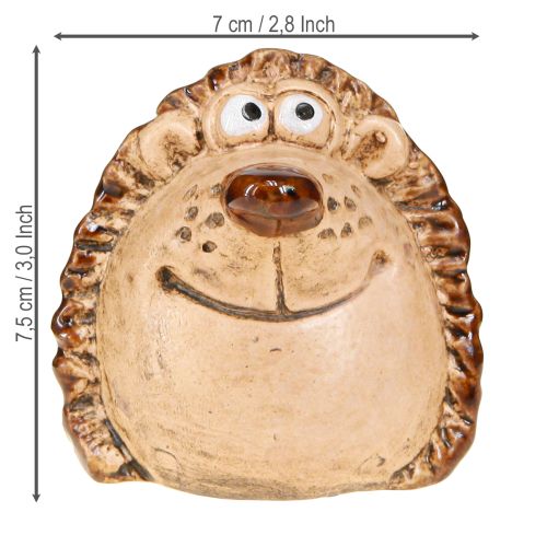 Itens Figura de decoração de ouriço de cerâmica, decoração de outono, pintada à mão, H7cm, 3 peças