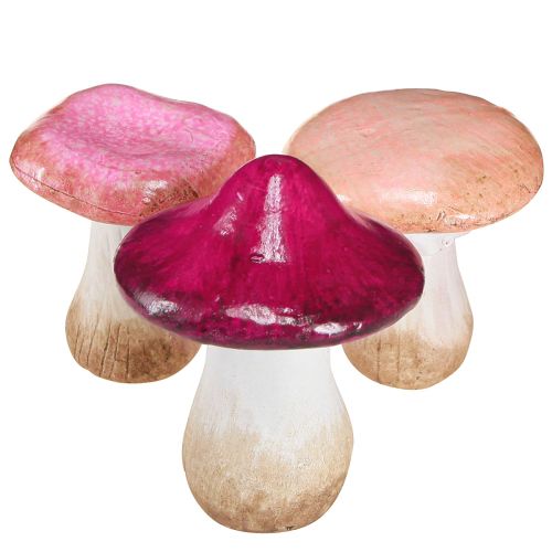 Itens Decoração de cogumelos em cerâmica decoração de outono rosa cerâmica Ø8/8,5/9cm 3 un