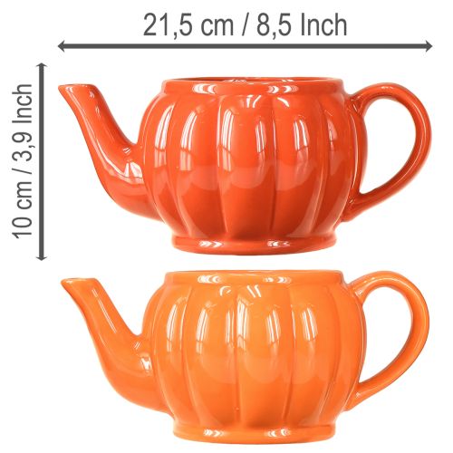 Floristik24 Bule de cerâmica laranja sortido 21,5×13×10cm 2 peças