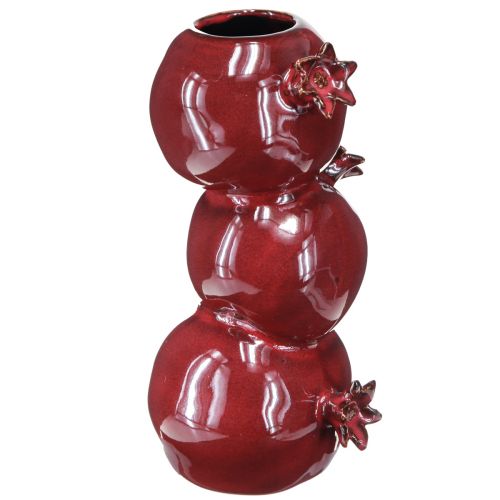 Itens Vaso de cerâmica vaso de flor de romã vermelho escuro Alt.23,5cm