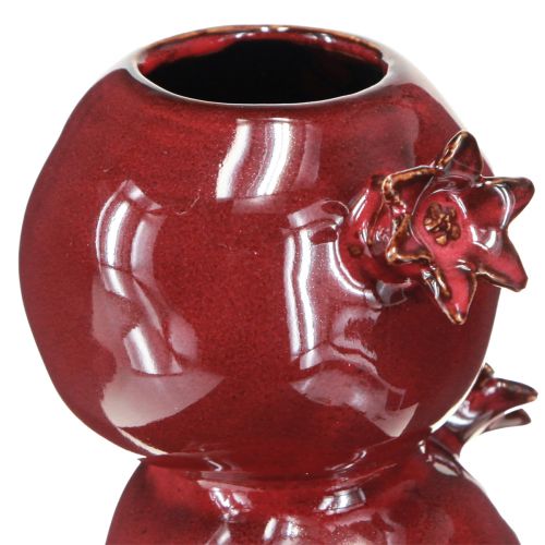 Itens Vaso de cerâmica vaso de flor de romã vermelho escuro Alt.23,5cm