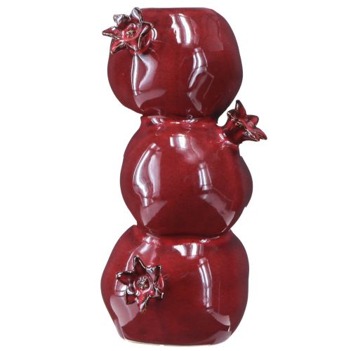 Itens Vaso de cerâmica flor de romã vermelho escuro H23,5cm