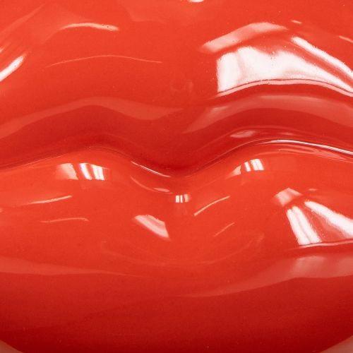 Itens Vaso de cerâmica vermelho beijo boca vaso decorativo 17×8,5×9cm
