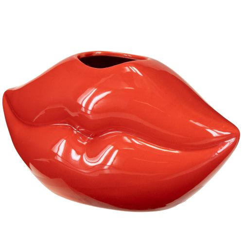 Itens Vaso de cerâmica vermelho beijo boca vaso decorativo 17×8,5×9cm