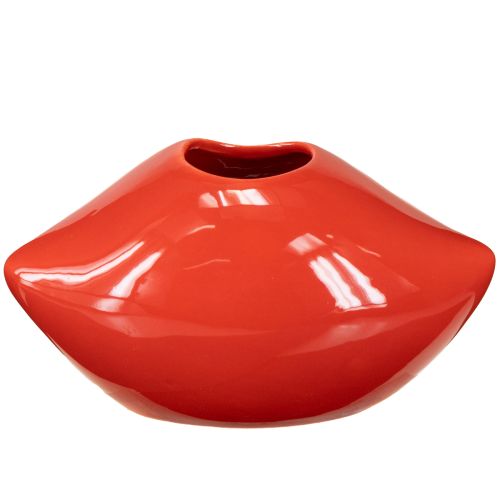Itens Vaso de cerâmica vermelho beijo boca vaso decorativo 17×8,5×9cm