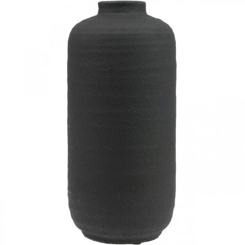 Floristik24 Jarra Cerâmica Vasos Decorativos Pretos Rústicos Ø15.5cm A34cm