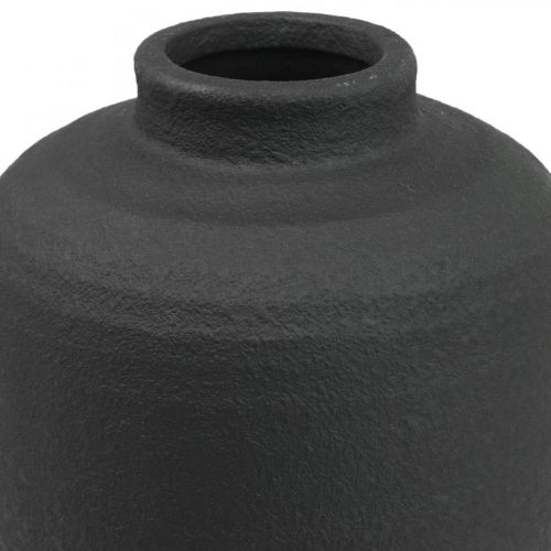 Floristik24 Jarra Cerâmica Vasos Decorativos Pretos Rústicos Ø15.5cm A34cm