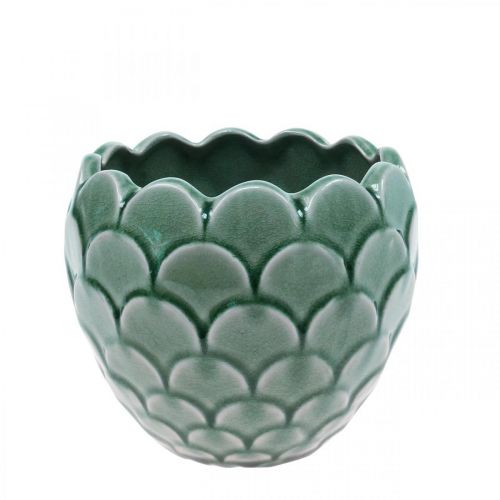 Floristik24 Vaso de flores de cerâmica vintage verde craquelado Ø15cm A13cm