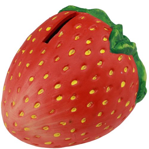 Itens Mealheiro de cerâmica com decoração de morango 17 × 13,5 × 13,5 cm