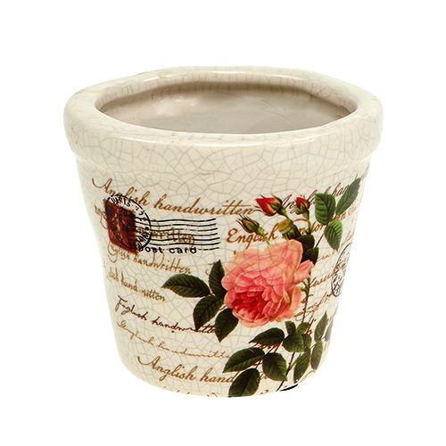 Floristik24 Pote de cerâmica com rosas Ø8,5cm Alt 7,5cm