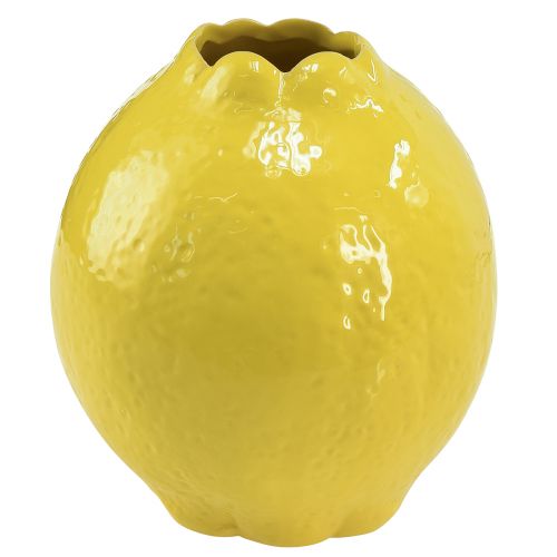 Floristik24 Vaso de cerâmica amarelo limão decoração mediterrâneo Ø12cm Alt.14,5cm
