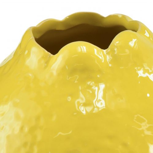 Floristik24 Vaso de cerâmica amarelo limão decoração mediterrâneo Ø12cm Alt.14,5cm