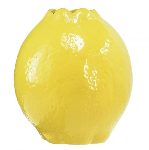 Floristik24 Vaso de cerâmica amarelo limão decoração mediterrâneo Ø12cm Alt.14,5cm