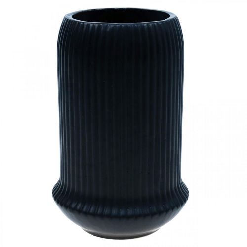 Jarra de cerâmica com ranhuras Jarra de cerâmica preta Ø13cm A20cm