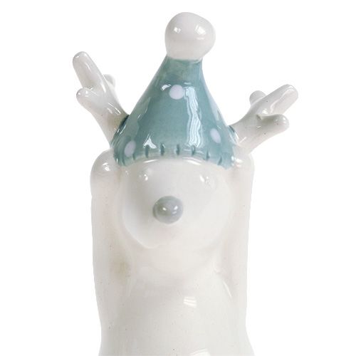 Itens Cerâmica figura rena 11cm, 12cm branco 2pcs