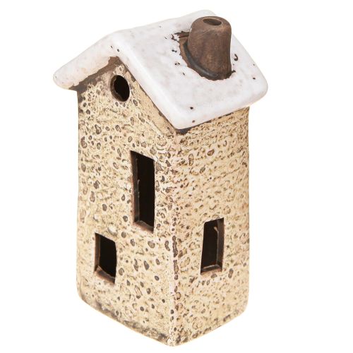 Itens Casa de cerâmica decoração Advento creme vermelho cinza 8,5/9,5cm 3 peças