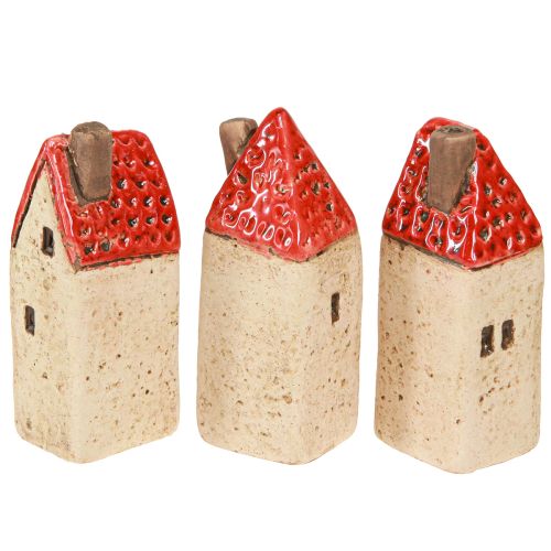 Itens Casas de cerâmica, pequenas casas decorativas, decoração de outono, H8cm, 6 peças
