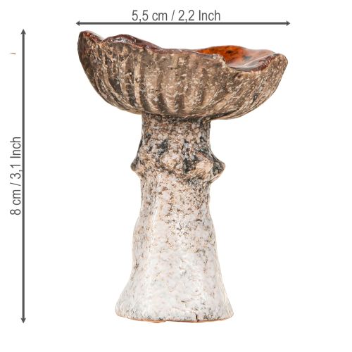 Itens Cogumelos de cerâmica decoração de cerâmica cogumelos laranja amarelo marrom 8cm 3 peças