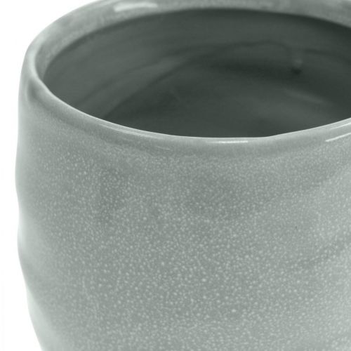 Itens Plantador, cerâmica para plantio, vaso decorativo ondulado Ø12,5 cm 3 unidades