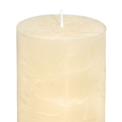 Floristik24 Vela creme 60 mm x 100 mm 8 unidades