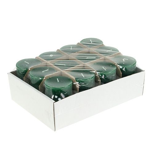 Floristik24 Vela verde escuro 50 mm x 80 mm tingida 12 unidades