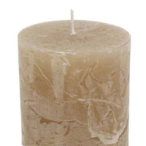 Floristik24 Vela castanho claro 60 mm x 140 mm 8 unidades