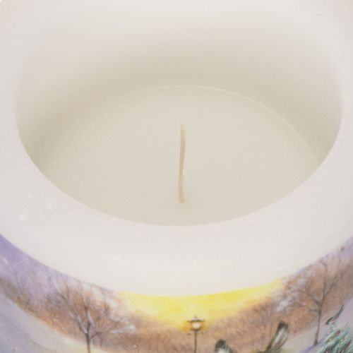 Vela pilar com paisagem de