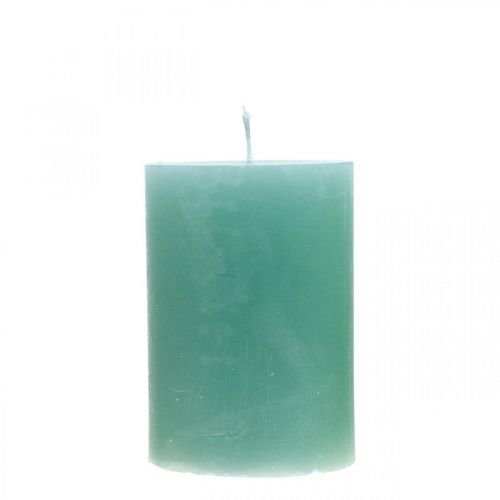 Velas de pilar verde 70×100mm 4uds